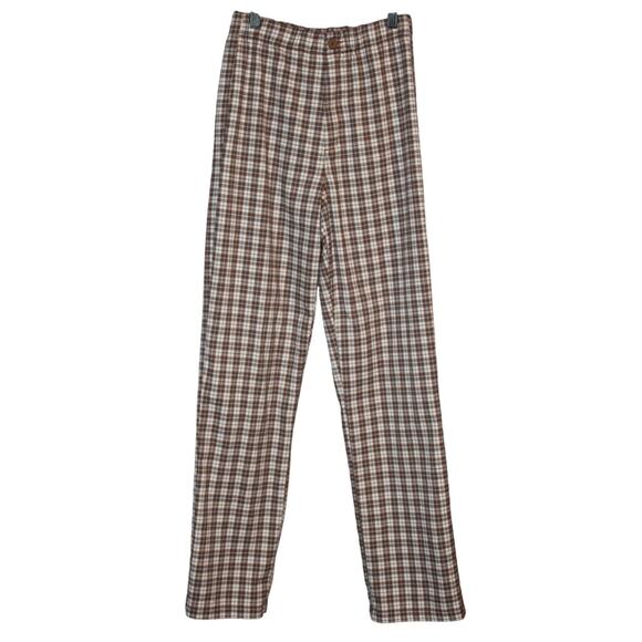 Brandy Melville Plaid Checkered Dress Pants size 27/4 - Picture 1 of 8